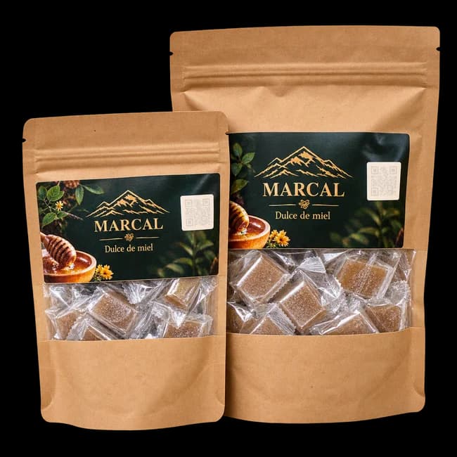 Dulce de miel, presentación original de Marcál, 100 g